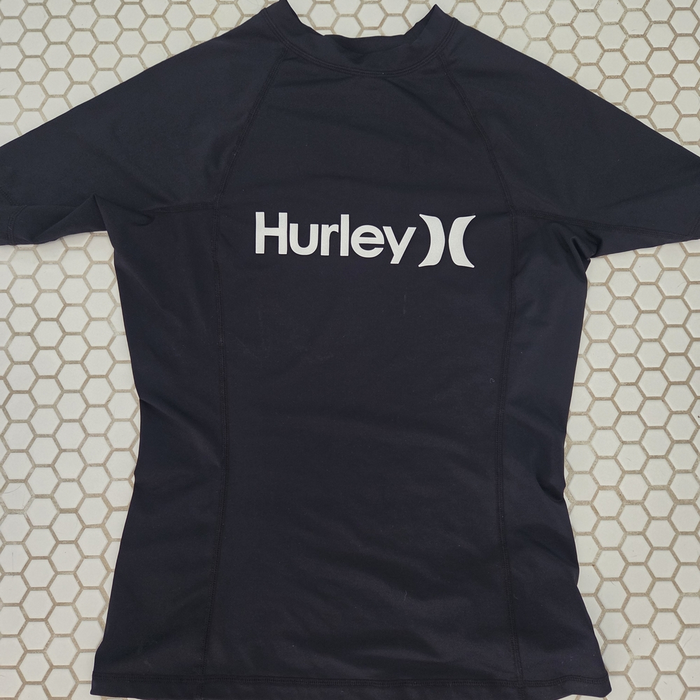 Hurley Black Swim Rashguard